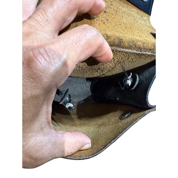 Vintage Artisan Rare Handmade African Leather Crossbody Purse With Tribal Mask D - Picture 8 of 14